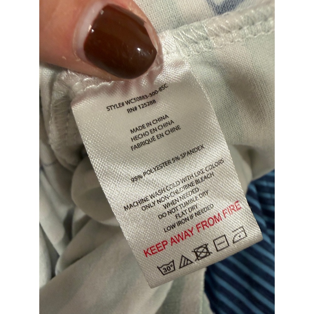 Life is Good Sleep Pull On Pajama Bottoms Stripes Flip Flop Women Size Large - Picture 7 of 7